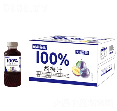 ͯ��ÿʳ100%��÷֭450ml��15